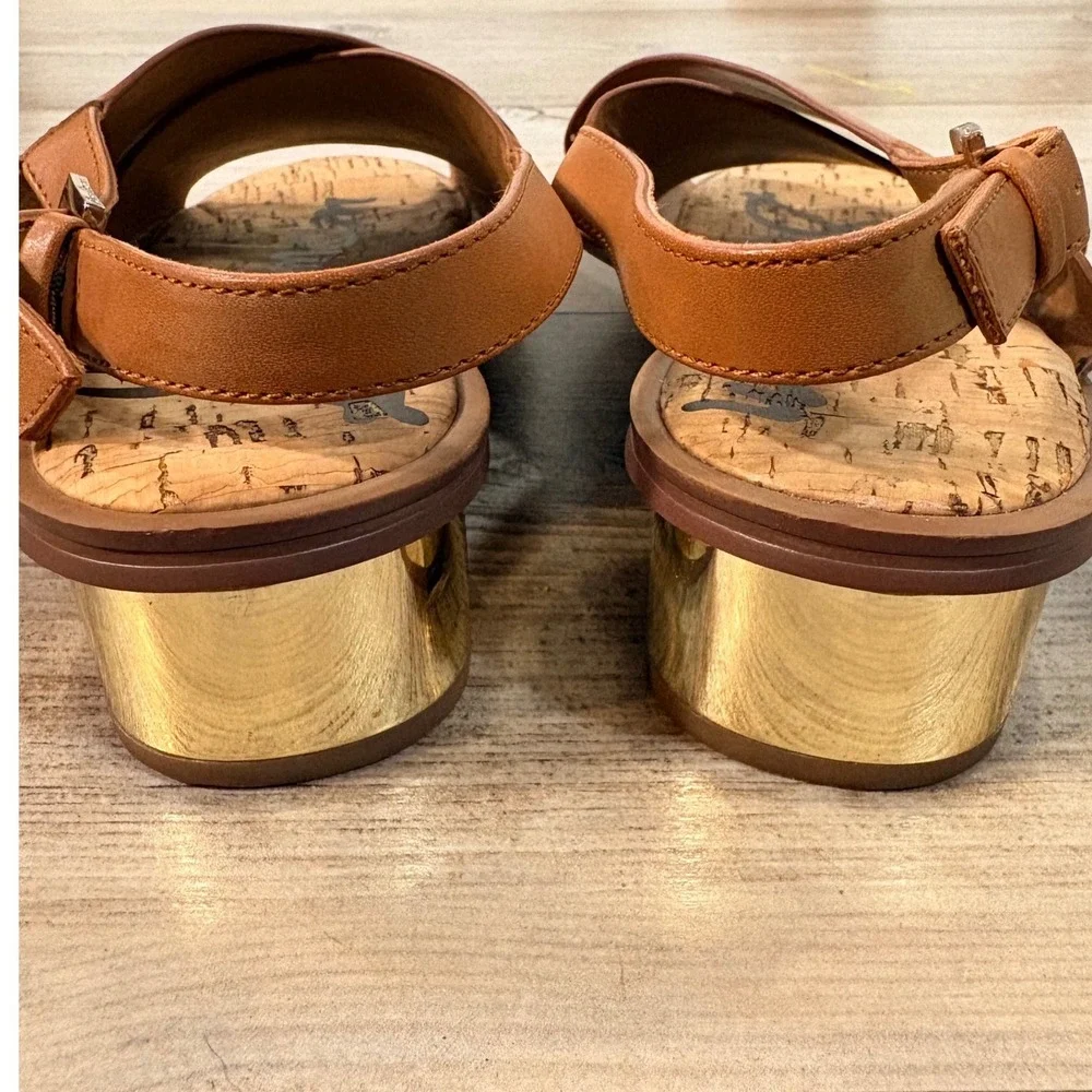 Sam‎ Edelman Torin Tan Sandals Women's 9.5 Open Toe Casual Chic Quiet Luxury